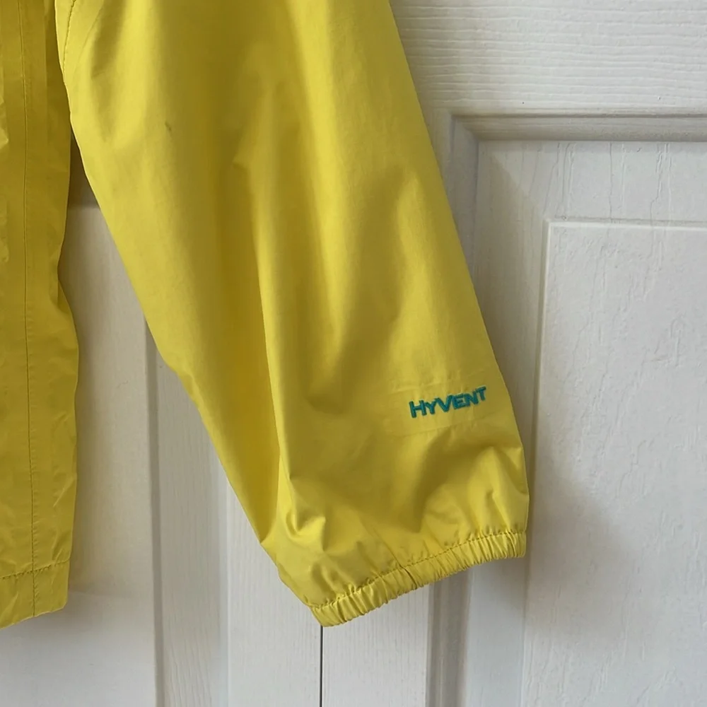 The North Face Hyvent Youth Girl Yellow Rain Jacket. Size XL 18 - Picture 13 of 15
